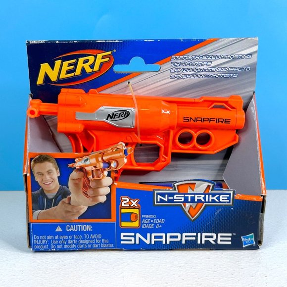 NERF Gun -‎ SNAPFIRE N-STRIKE Single Shot Blaster 2 Foam Ammo Darts - New in Box - Picture 1 of 3